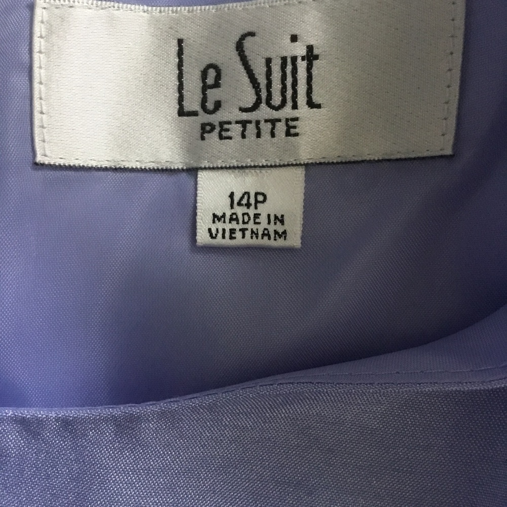 Le Suit two piece dress suit lavender 14 petite NWT - Picture 7 of 11